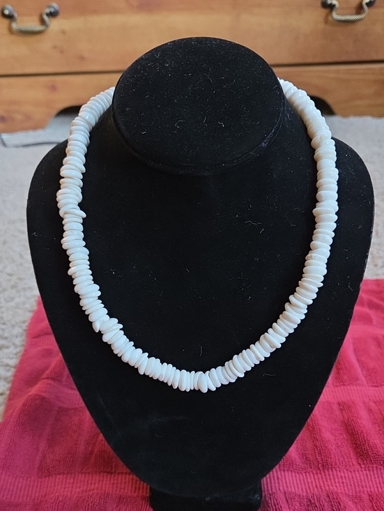Jewelry - Natural Cream Colored Puka Shell Necklace 20 in.